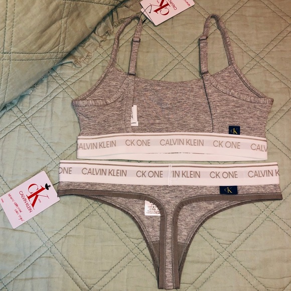 CK One thong and bralette set (M) - Picture 3 of 4